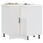 vidaXL Γωνιακό ντουλάπι βάσης κουζίνας "Lucca" High Gloss White