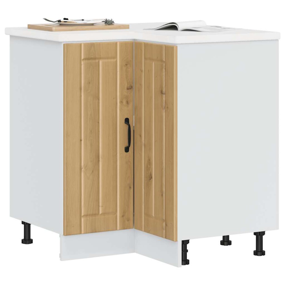 vidaXL Γωνιακό ντουλάπι βάσης κουζίνας "Lucca" Artisan Oak