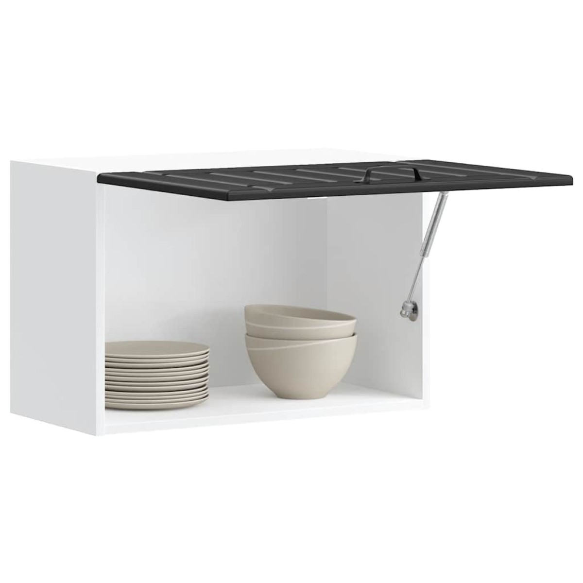 vidaXL Ντουλάπι τοίχου κουζίνας "Lucca" Μαύρο κατασκευασμένο ξύλο