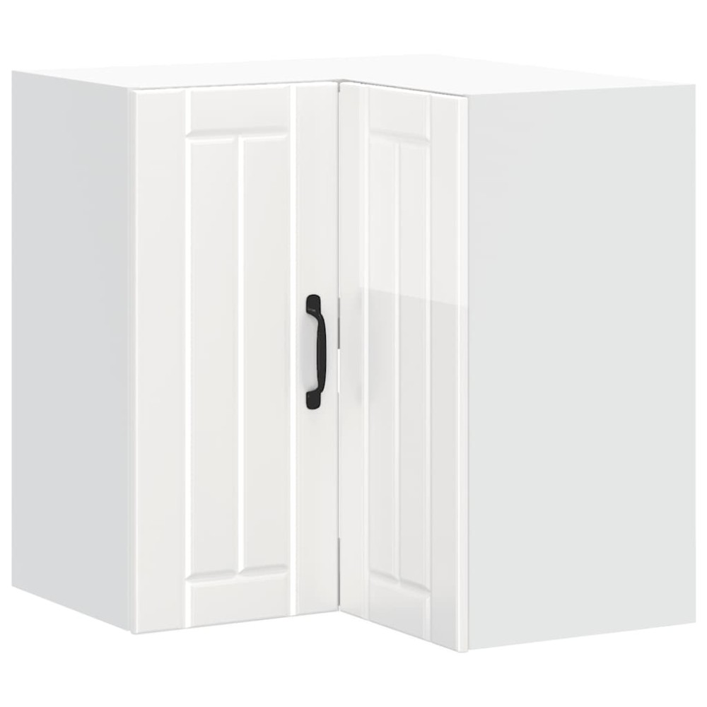 vidaXL Γωνιακό ντουλάπι τοίχου κουζίνας "Lucca" High Gloss White
