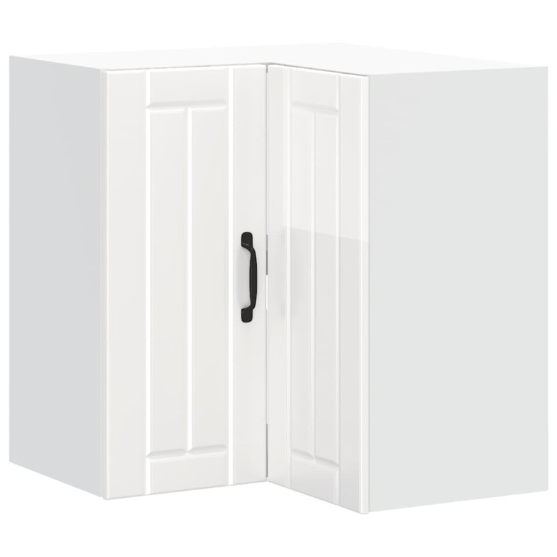 vidaXL Γωνιακό ντουλάπι τοίχου κουζίνας "Lucca" High Gloss White