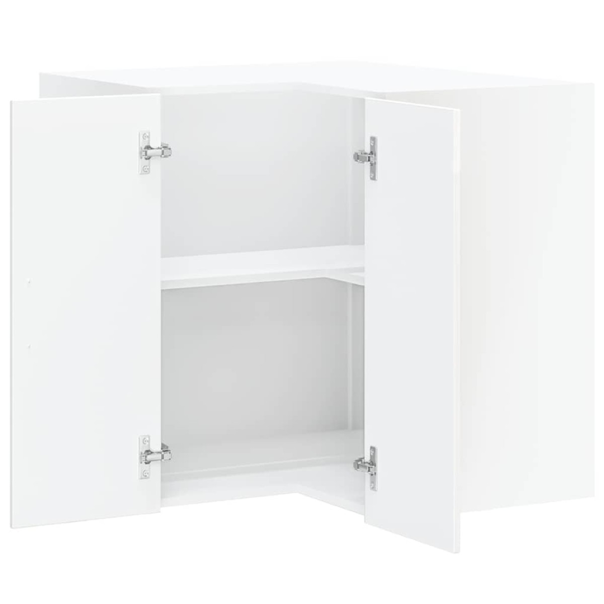 vidaXL Γωνιακό ντουλάπι τοίχου κουζίνας "Lucca" High Gloss White