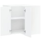 vidaXL Γωνιακό ντουλάπι τοίχου κουζίνας "Lucca" High Gloss White