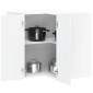 vidaXL Γωνιακό ντουλάπι τοίχου κουζίνας "Lucca" High Gloss White