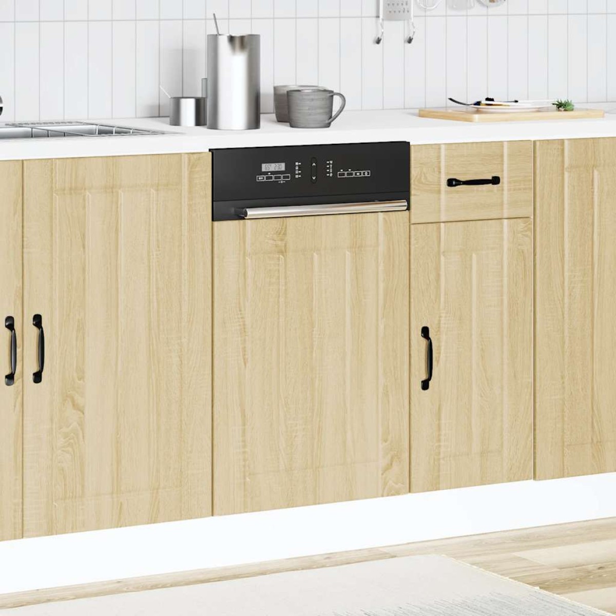 vidaXL Πλυντήριο πιάτων Πίνακας Lucca Sonoma Δρυς από Επεξεργασμένο Ξύλο