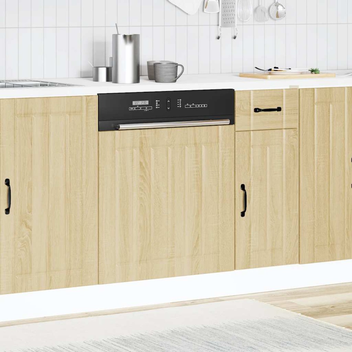 vidaXL Πλυντήριο πιάτων Πίνακας Lucca Sonoma Δρυς από Επεξεργασμένο Ξύλο