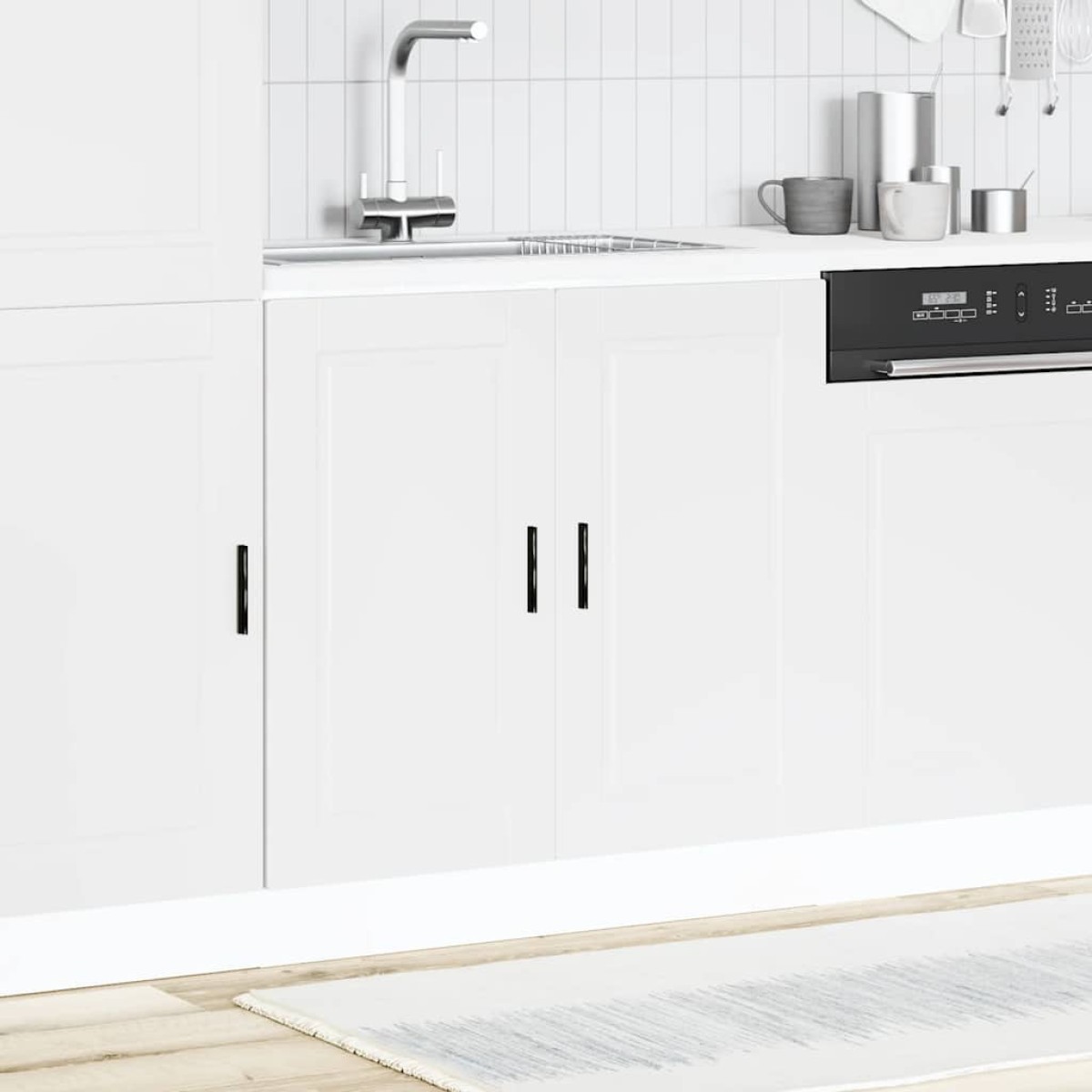 vidaXL Ντουλάπι βάσης νεροχύτη Porto Λευκό 80x46x81,5 cm