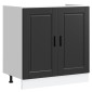 vidaXL Ντουλάπι βάσης νεροχύτη Porto Μαύρο 80x46x81,5 cm
