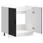 vidaXL Ντουλάπι βάσης νεροχύτη Porto Μαύρο 80x46x81,5 cm