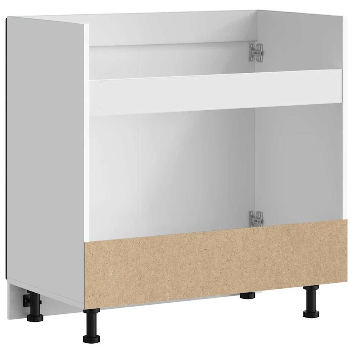 vidaXL Ντουλάπι βάσης νεροχύτη Porto Μαύρο 80x46x81,5 cm