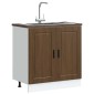 vidaXL Ντουλάπι βάσης νεροχύτη Porto Καφέ Δρυς 80x46x81,5 cm