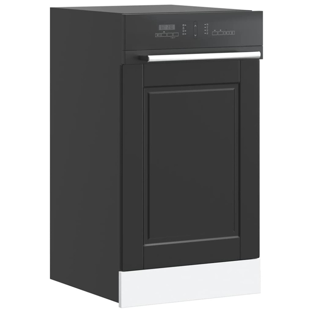 vidaXL Πίνακας πλυντηρίου πιάτων Porto Μαύρο 45x1,5x57 εκ.