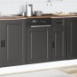vidaXL Πίνακας πλυντηρίου πιάτων Porto Μαύρο 45x1,5x57 εκ.