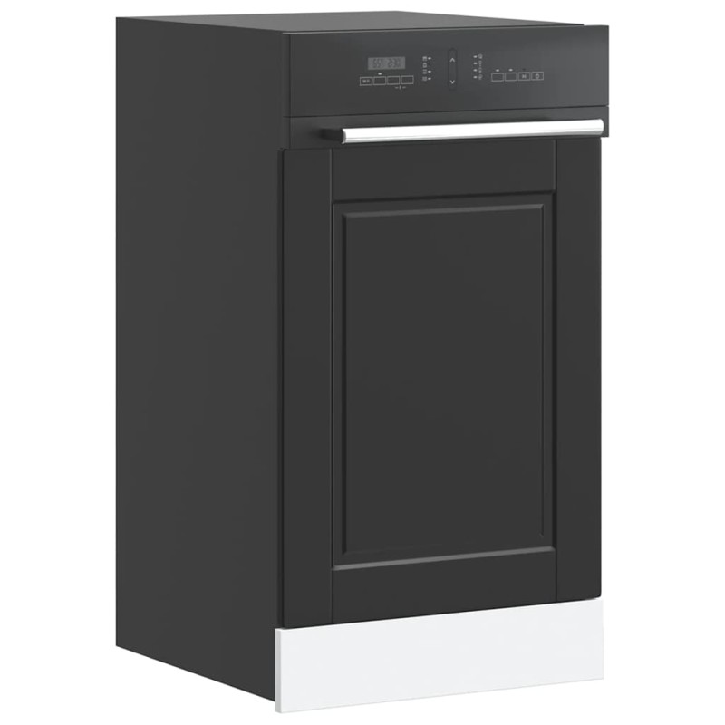 vidaXL Πίνακας πλυντηρίου πιάτων Porto Μαύρο 45x1,5x57 εκ.
