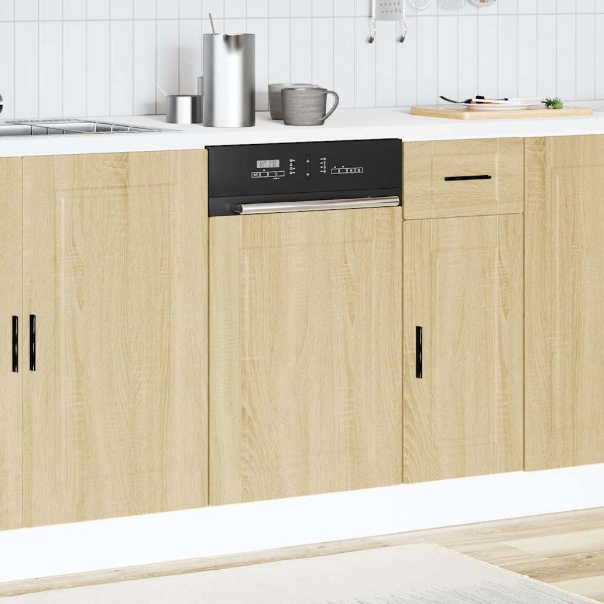 vidaXL Πίνακας πλυντηρίου πιάτων Porto Δρυς Sonoma 45x1,5x57 εκ.