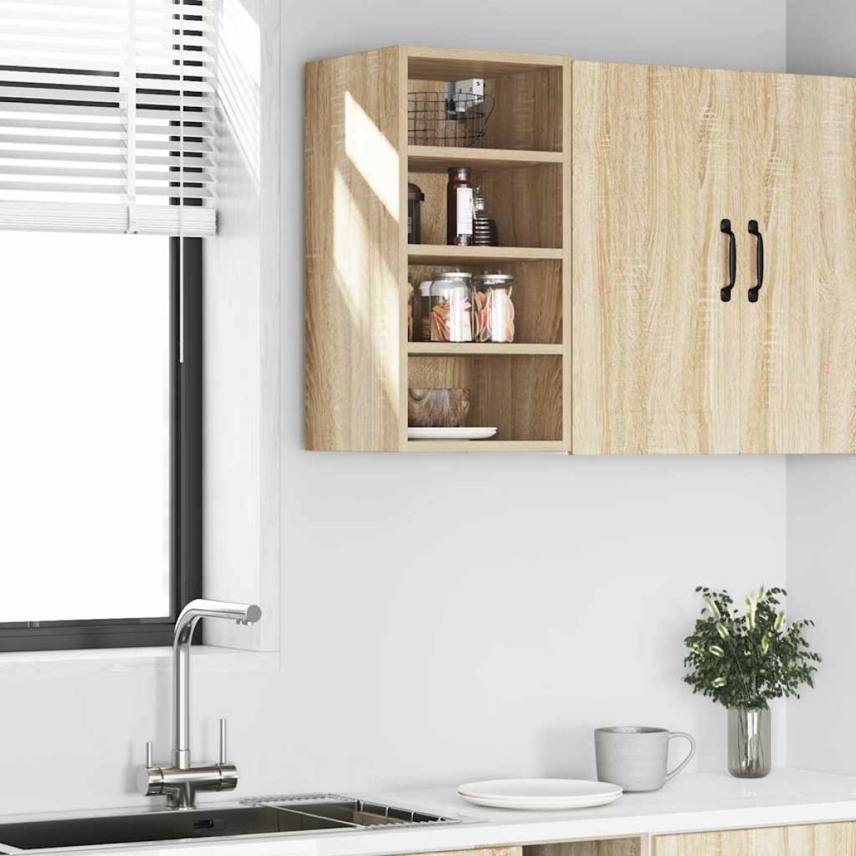 vidaXL Κρεμαστό Ντουλάπι "Riga" Ξύλο Sonoma Δρυς 30x29,5x60 εκ. από Τεχνητό Ξύλο