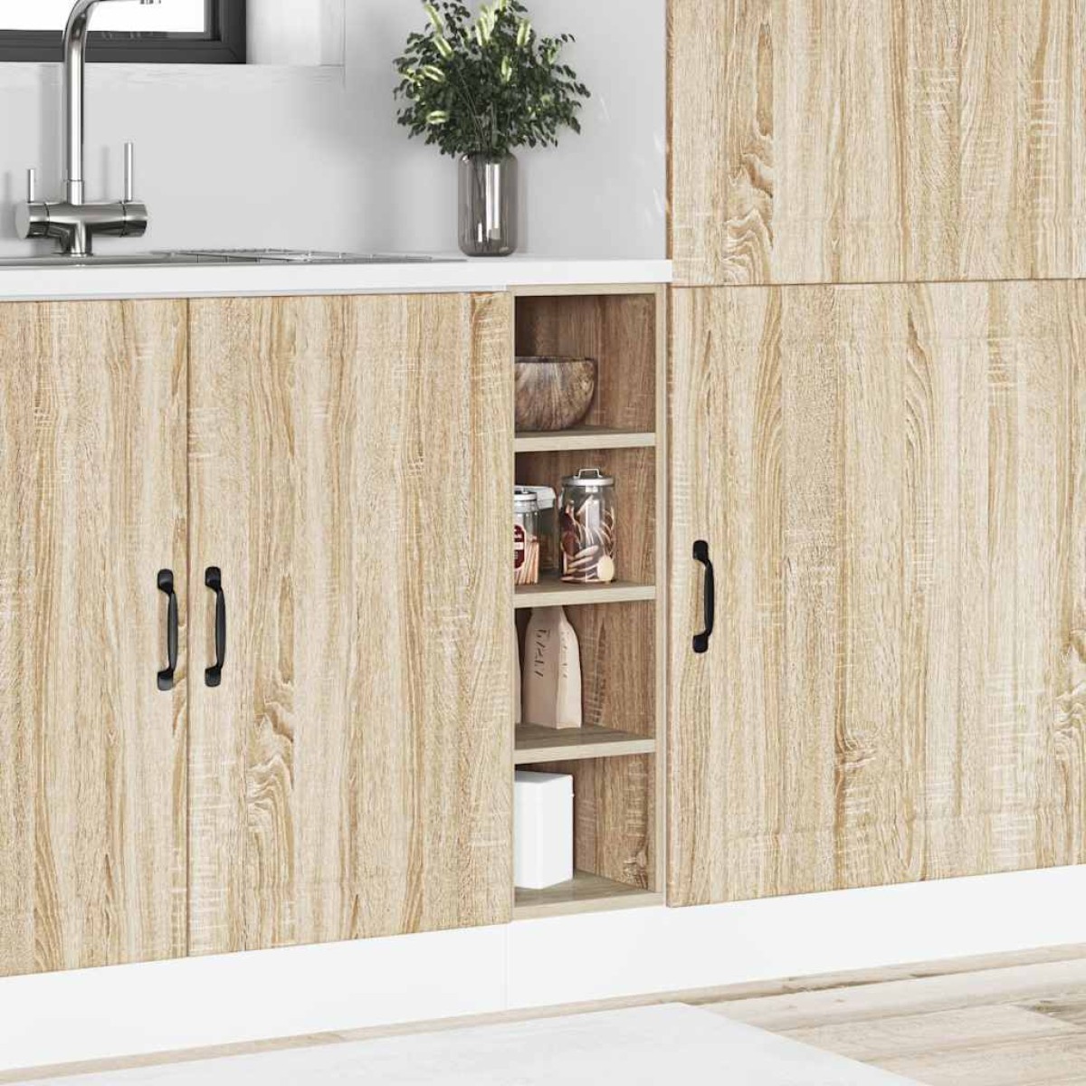 vidaXL Ντουλάπι Δαπέδου Riga Sonoma Δρυς 20x44,5x81,5 εκ. Ξύλο