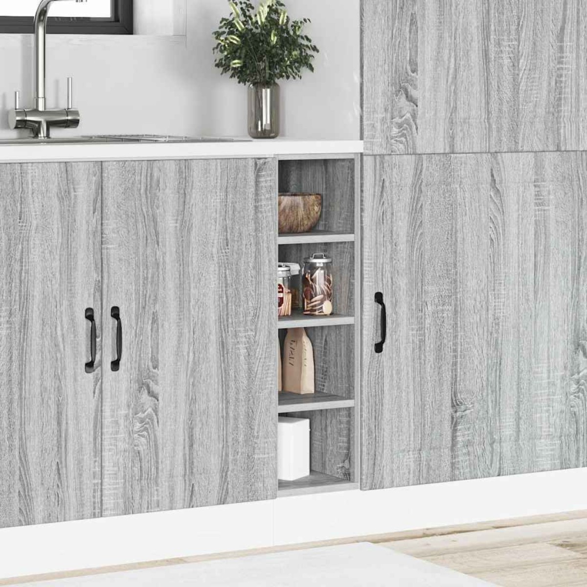 vidaXL Ντουλάπι "Riga" Γκρι Sonoma 20x44,5x81,5 εκ. από Τεχνητό Ξύλο