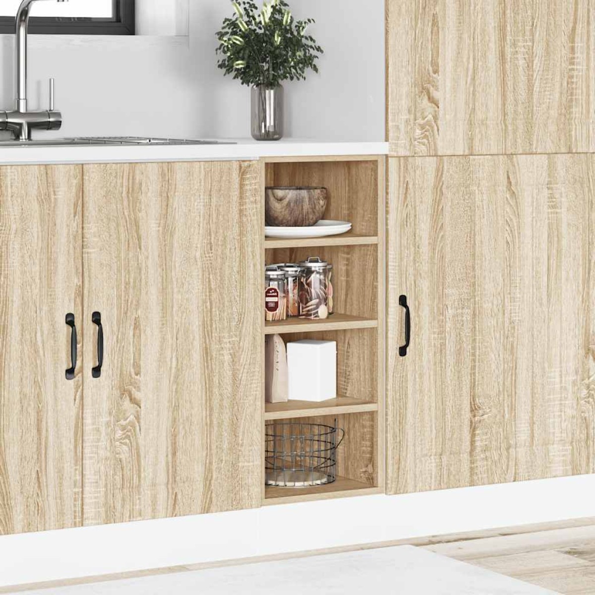 vidaXL Ντουλάπι "Riga" Sonoma Δρυς 30x44,5x81,5 εκ. από Τεχνητό Ξύλο