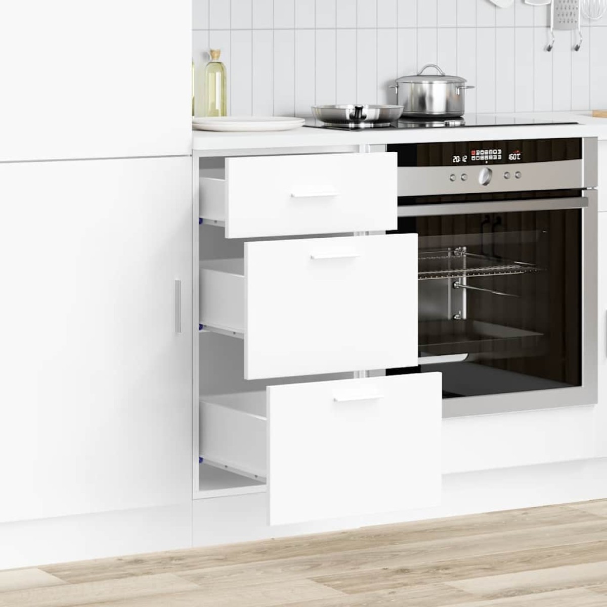 vidaXL Ντουλάπι "Lyon" Λευκό 40x46x81,5 εκ. από Τεχνητό Ξύλο