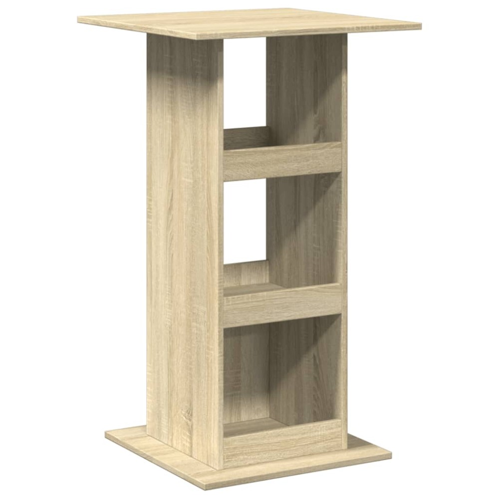 vidaXL Τραπέζι Μπαρ με Ράφια Sonoma Δρυς 60x60x102 εκ. Επεξ. Ξύλο