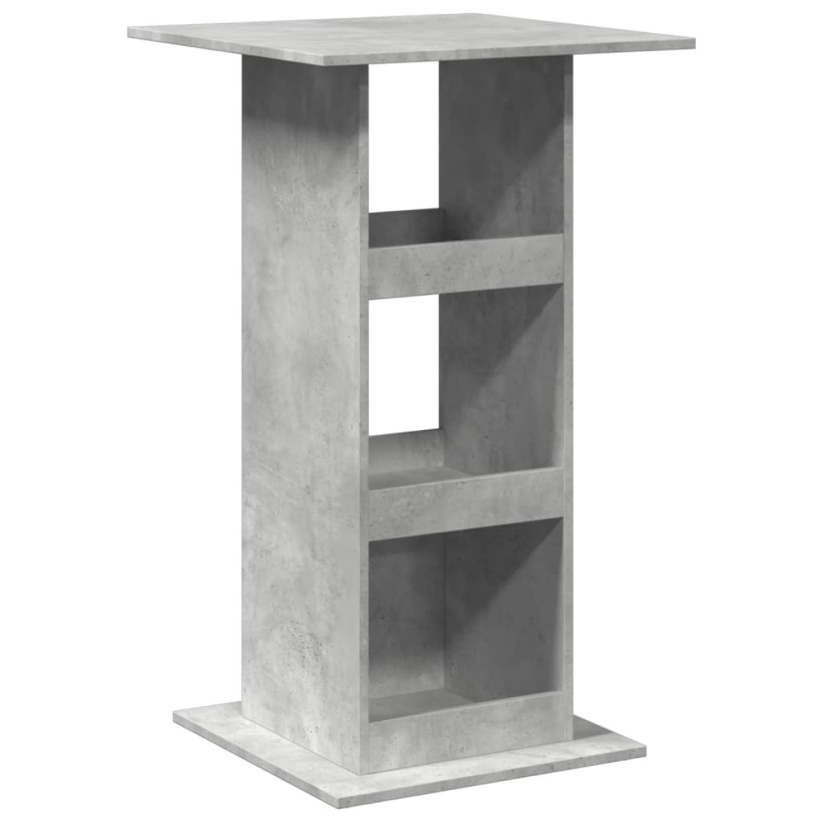 vidaXL Τραπέζι Μπαρ με Ράφια Γκρι Σκυρ. 60x60x102 εκ. Επεξεργ. Ξύλο