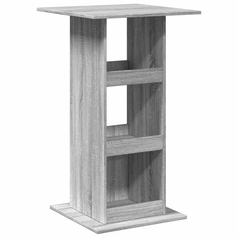 vidaXL Τραπέζι Μπαρ με Ράφια Γκρι Sonoma 60x60x102 εκ. Επεξ. Ξύλο