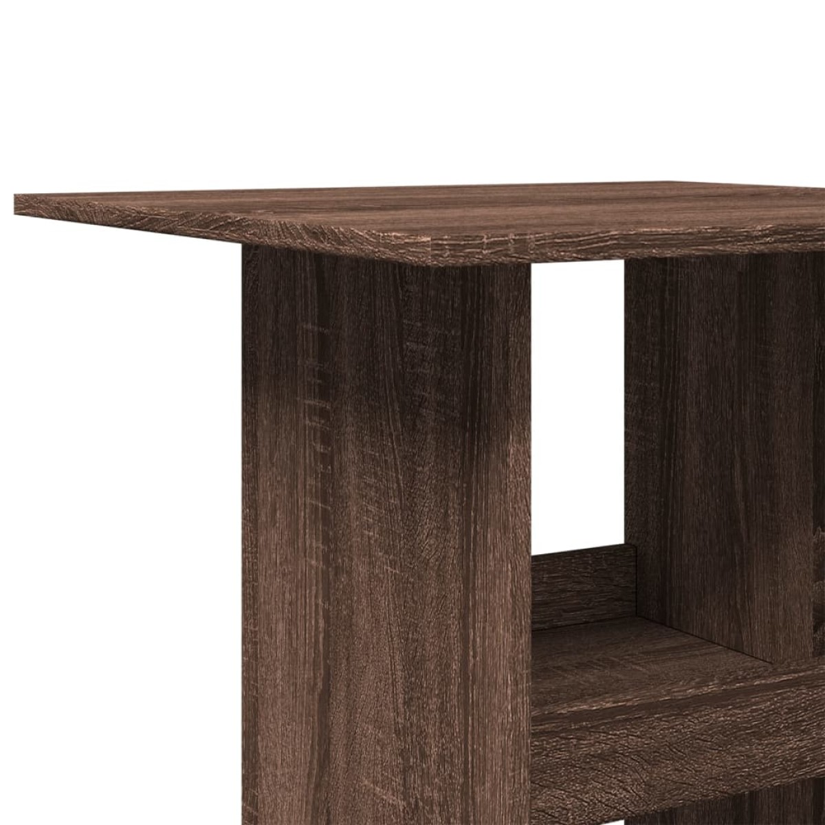 vidaXL Τραπέζι Μπαρ με Ράφια Καφέ Δρυς 60x60x102 εκ. Επεξεργ. Ξύλο