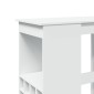 vidaXL Τραπέζι Μπαρ με Ράφια Λευκό 90x47,5x103,5 εκ. Επεξεργ. Ξύλο
