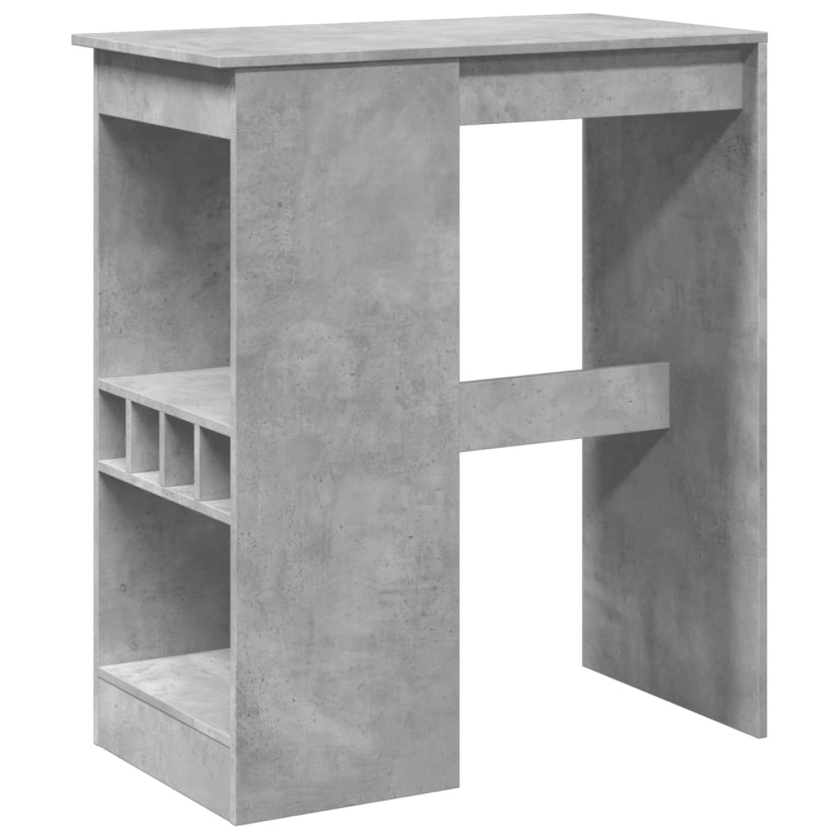 vidaXL Τραπέζι Μπαρ με Ράφια Γκρι Σκυρ. 90x47,5x103,5 εκ Επεξεργ. Ξύλο