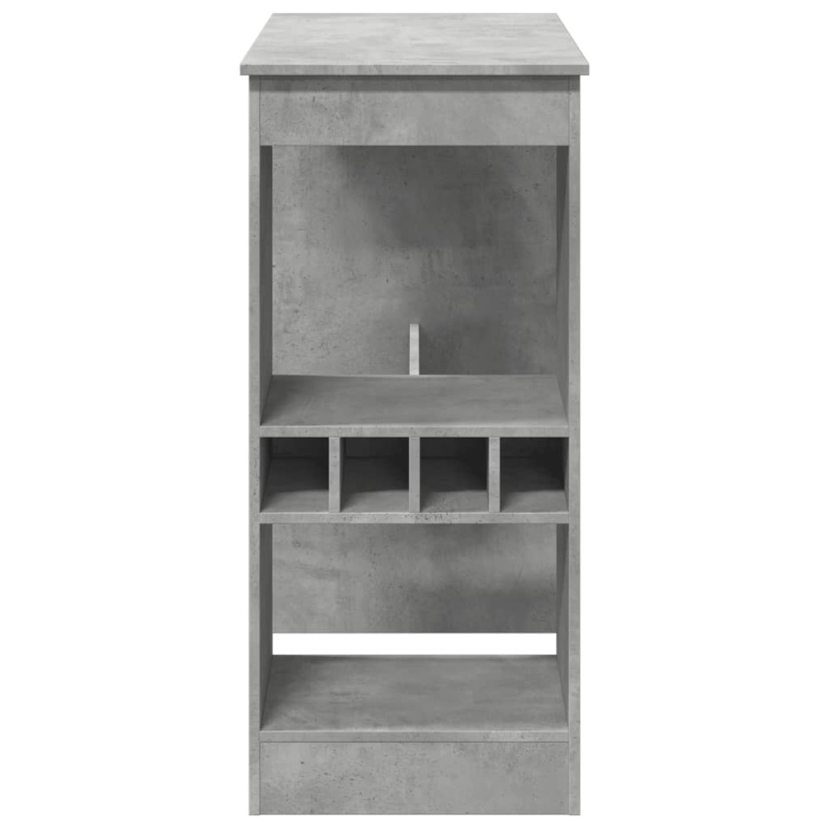 vidaXL Τραπέζι Μπαρ με Ράφια Γκρι Σκυρ. 90x47,5x103,5 εκ Επεξεργ. Ξύλο