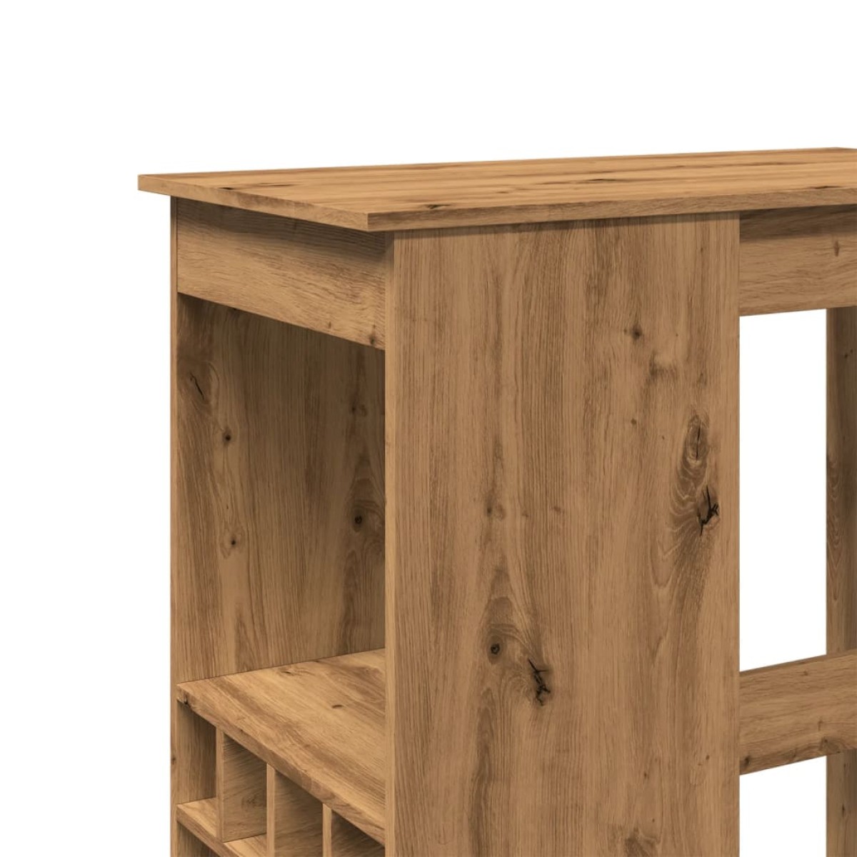 vidaXL Τραπέζι Μπαρ με Ράγες Δρυς 90x47,5x103,5 εκ. Επεξεργ. Ξύλο