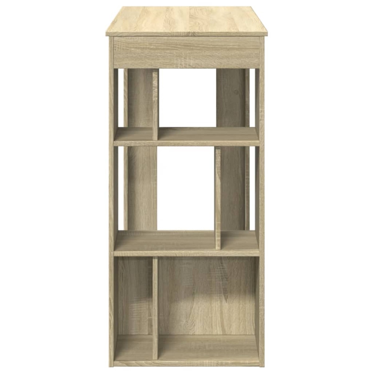 vidaXL Τραπέζι Μπαρ με Ράφια Sonoma Δρυς 102x50x103,5εκ Επεξ. Ξύλο