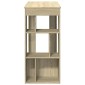 vidaXL Τραπέζι Μπαρ με Ράφια Sonoma Δρυς 102x50x103,5εκ Επεξ. Ξύλο