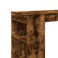 vidaXL Τραπέζι Μπαρ με Ράφια Καπνιστή Δρυς 102x50x103,5εκ Επεξ. Ξύλο