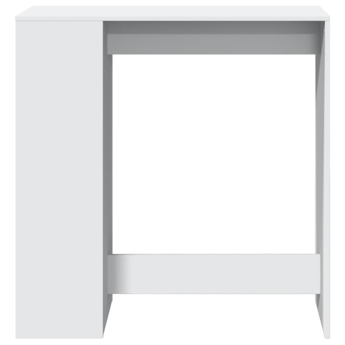 vidaXL Τραπέζι Μπαρ με Ράφια Λευκό 101x40x103,5 εκ. Επεξεργ. Ξύλο