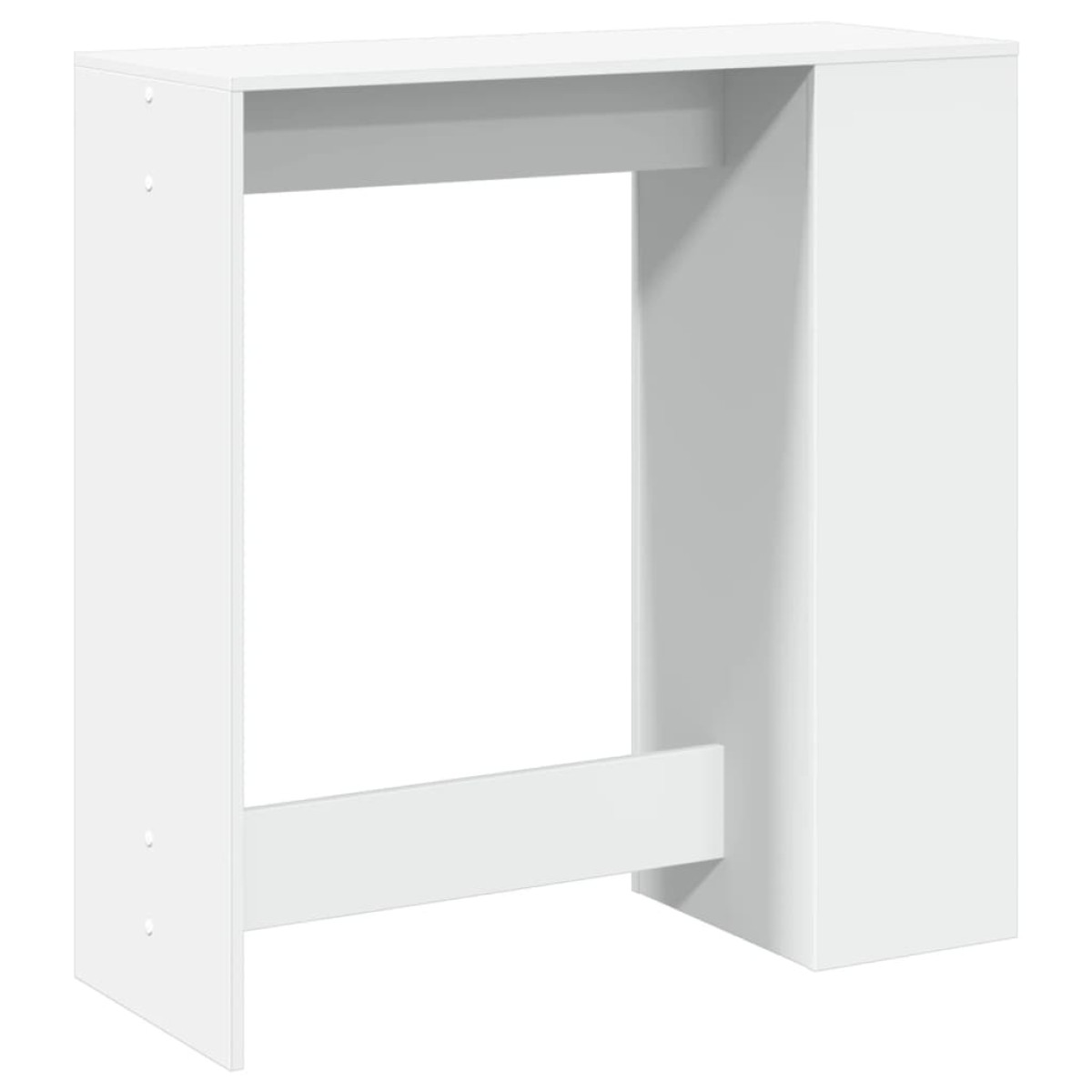 vidaXL Τραπέζι Μπαρ με Ράφια Λευκό 101x40x103,5 εκ. Επεξεργ. Ξύλο