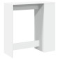 vidaXL Τραπέζι Μπαρ με Ράφια Λευκό 101x40x103,5 εκ. Επεξεργ. Ξύλο
