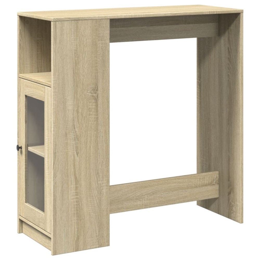 vidaXL Τραπέζι Μπαρ με Ράγες Sonoma Δρυς 101x40x103,5 εκ Επεξεργ. Ξύλο