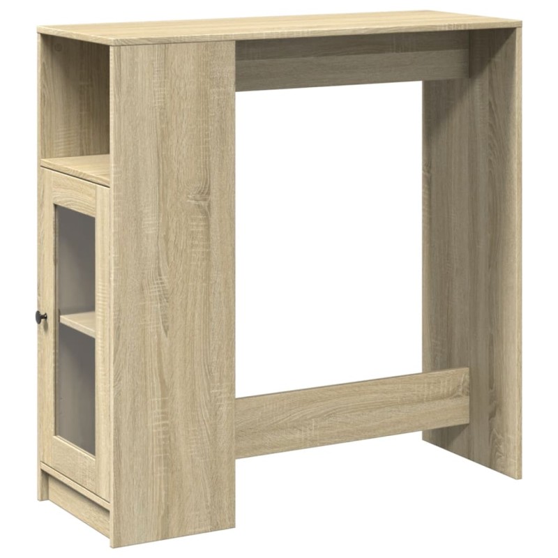 vidaXL Τραπέζι Μπαρ με Ράγες Sonoma Δρυς 101x40x103,5 εκ Επεξεργ. Ξύλο
