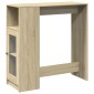 vidaXL Τραπέζι Μπαρ με Ράγες Sonoma Δρυς 101x40x103,5 εκ Επεξεργ. Ξύλο