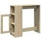vidaXL Τραπέζι Μπαρ με Ράγες Sonoma Δρυς 101x40x103,5 εκ Επεξεργ. Ξύλο
