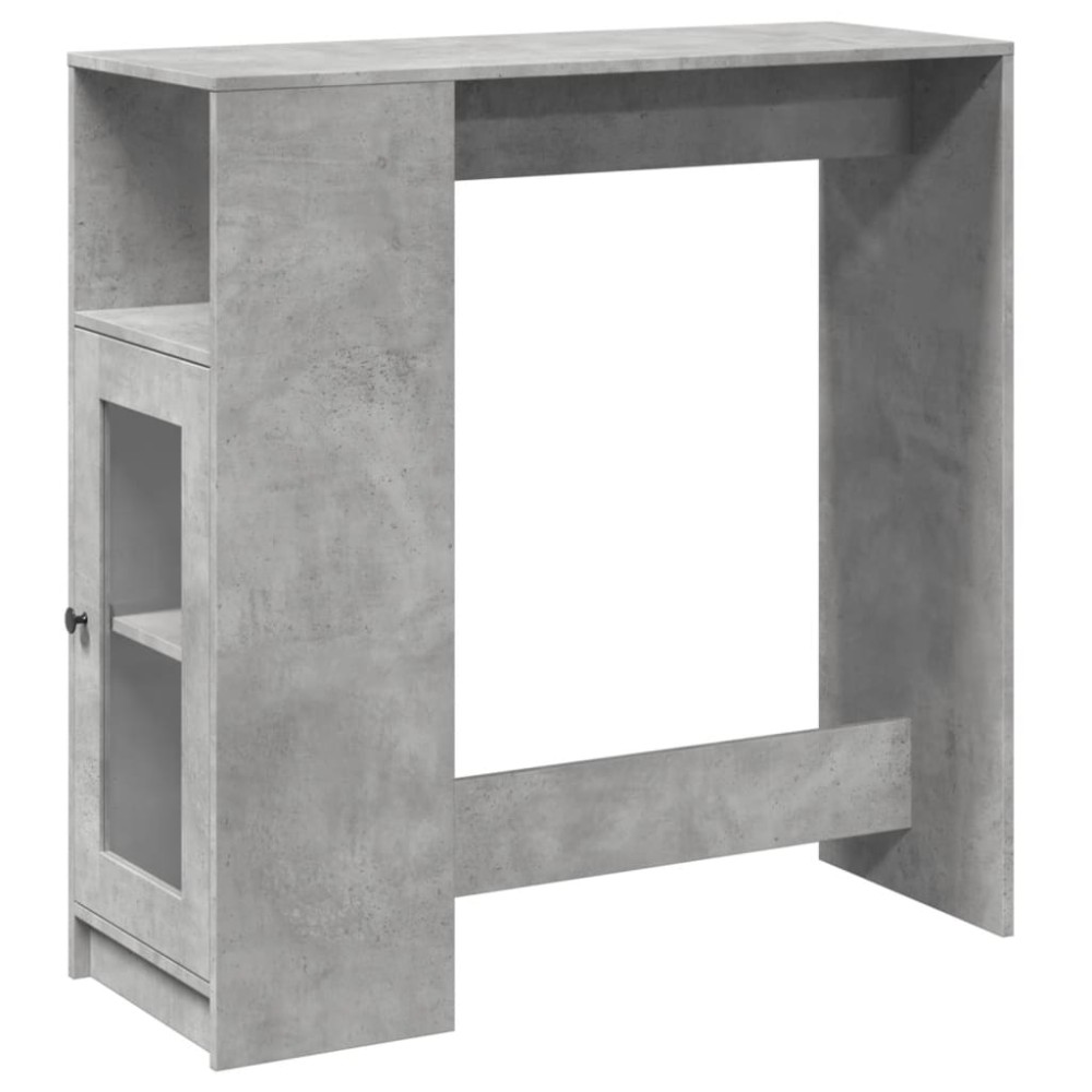 vidaXL Τραπέζι Μπαρ με Ράφια Γκρι Σκυρ. 101x40x103,5 εκ Επεξεργ. Ξύλο