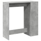 vidaXL Τραπέζι Μπαρ με Ράφια Γκρι Σκυρ. 101x40x103,5 εκ Επεξεργ. Ξύλο