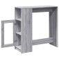 vidaXL Τραπέζι Μπαρ Γκρι Sonoma 101x40x103,5 εκ. από Επεξεργ. Ξύλο