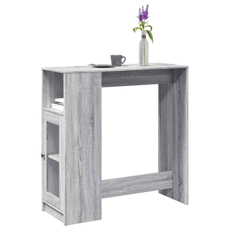 vidaXL Τραπέζι Μπαρ Γκρι Sonoma 101x40x103,5 εκ. από Επεξεργ. Ξύλο