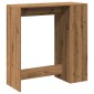 vidaXL Τραπέζι Μπαρ με Ράγες Δρυς 101x40x103,5 εκ. Επεξεργ. Ξύλο