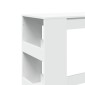 vidaXL Τραπέζι Μπαρ με Ράφια Λευκό 90x40x103,5 εκ. Επεξεργ. Ξύλο