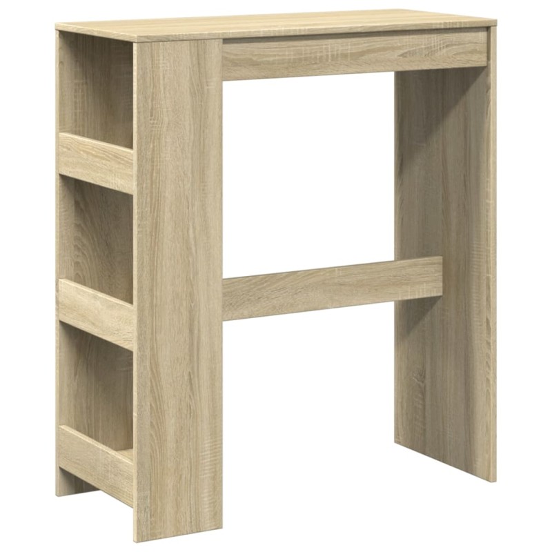vidaXL Τραπέζι Μπαρ με Ράγες Sonoma Δρυς 90x40x103,5 εκ Επεξεργ. Ξύλο