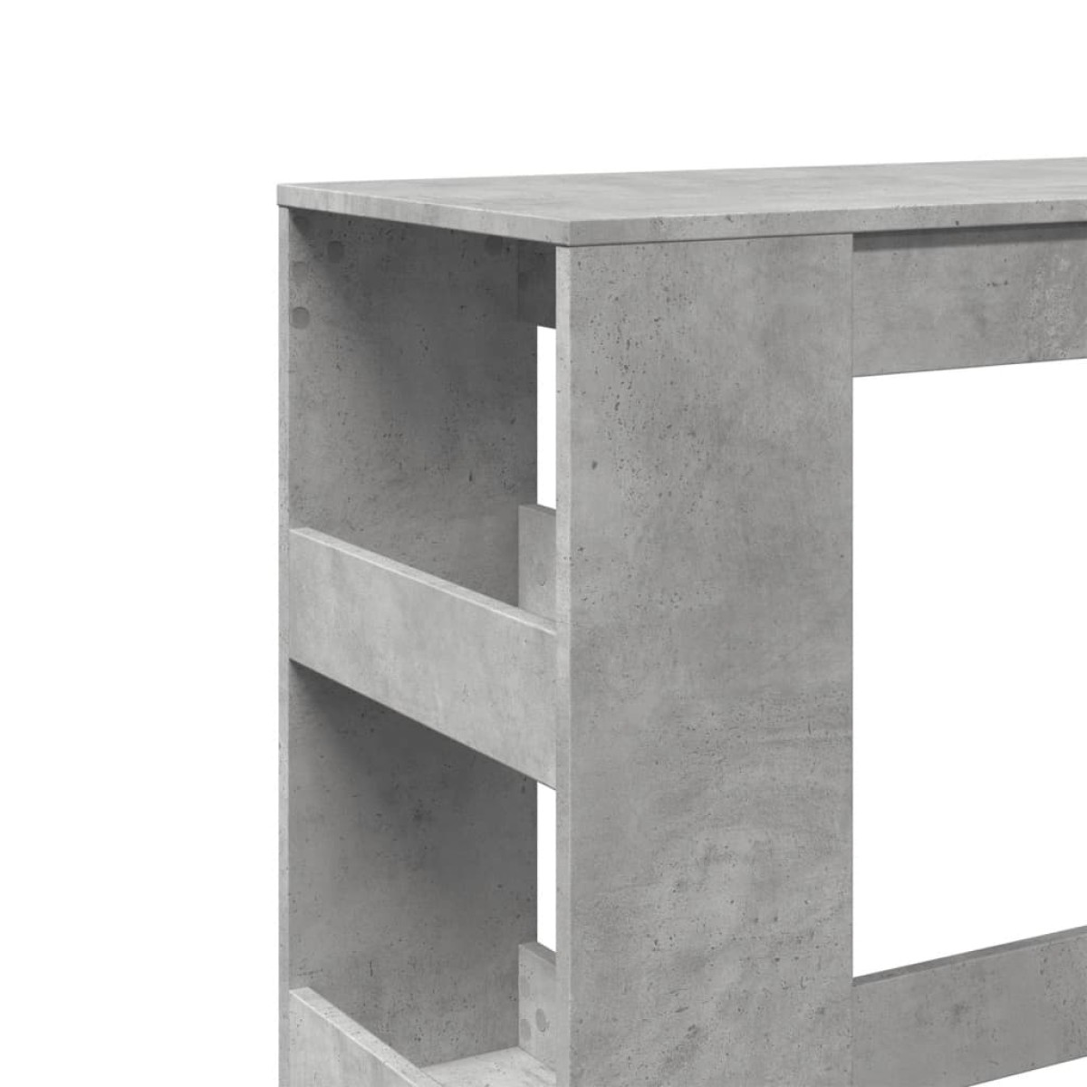vidaXL Τραπέζι Μπαρ με Ράφια Γκρι Σκυρ. 90x40x103,5 εκ Επεξεργ. Ξύλο